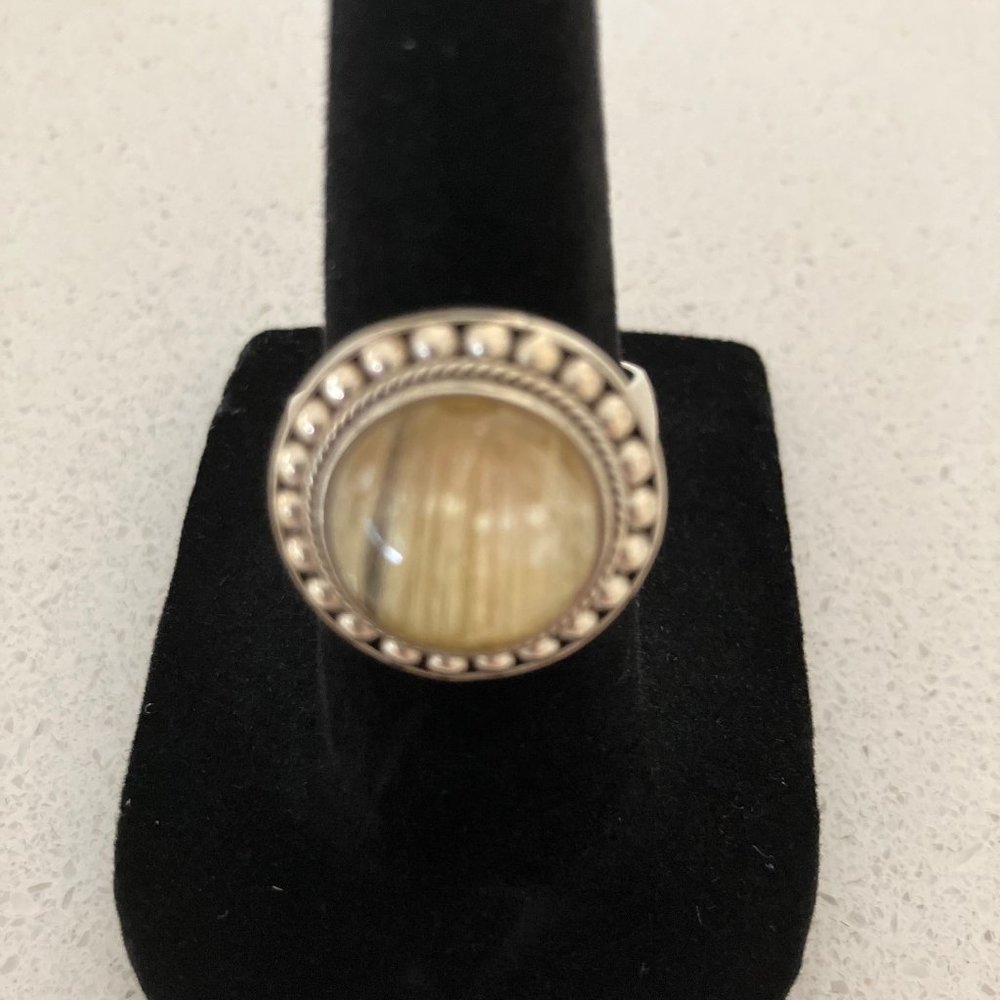 TIGER EYE CABACHON RING